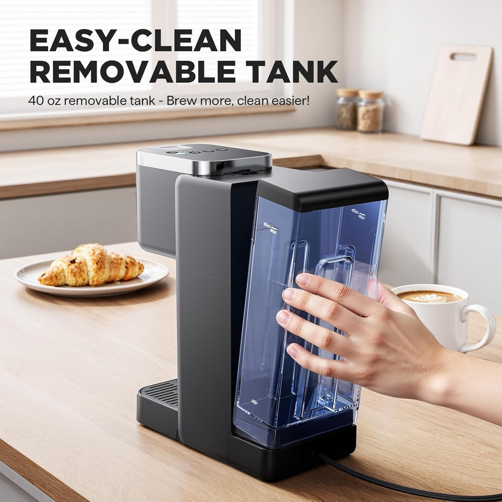 Single Serve Coffee Maker, Iced and Hot Coffee Machine for K Cup & Grounds, Comp