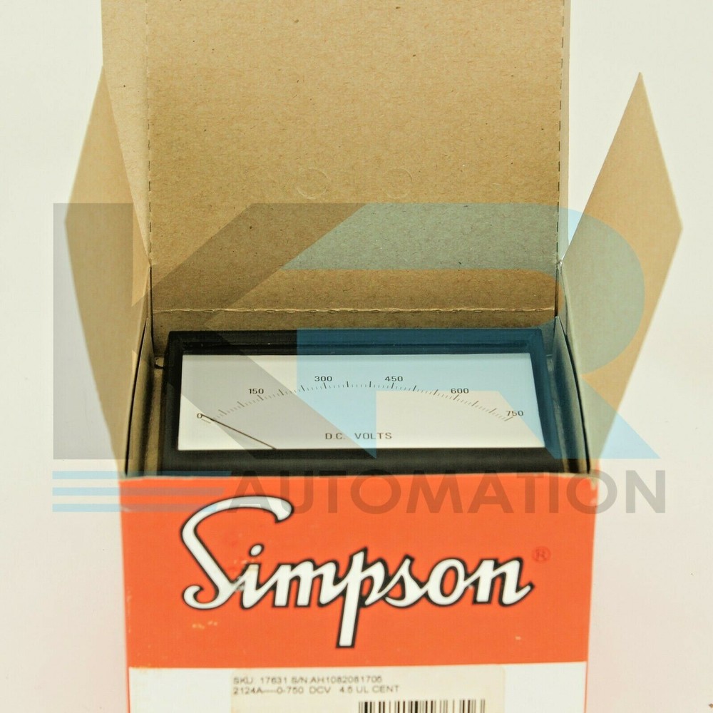 NEW Simpson Electric 17631 Panel Meter 0-750 DC Volts