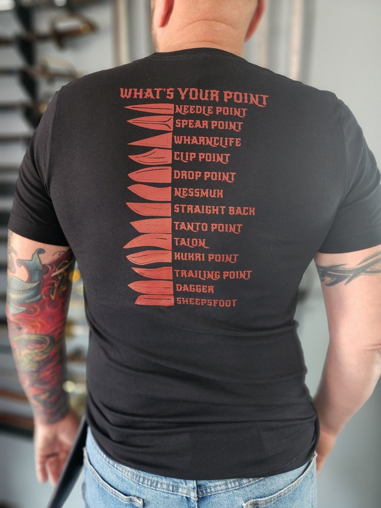 Custom Knife Tshirt, What's Your Point