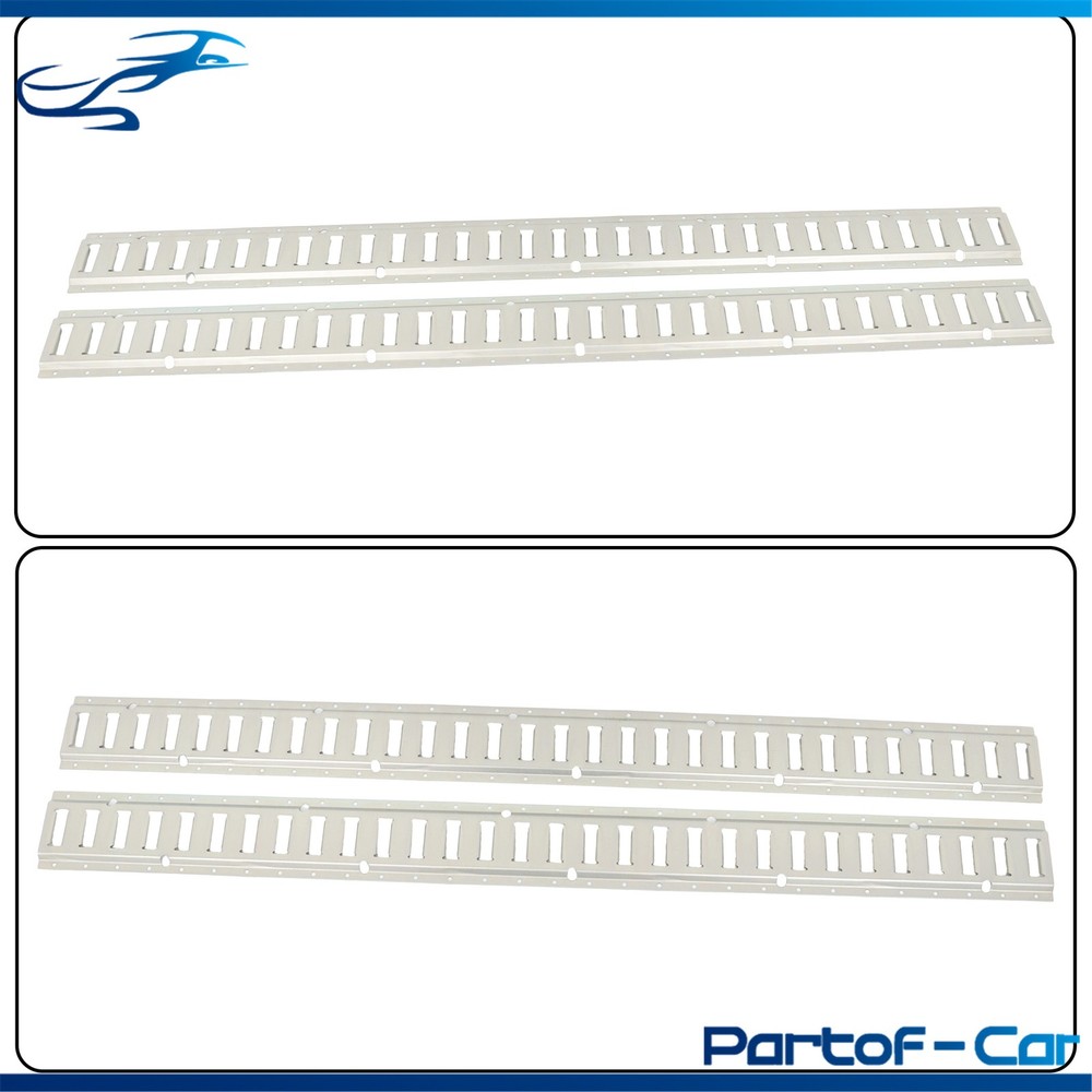 Silver 2 Pack 60" E Track Rail Sections Fit For Mounting In Trailers