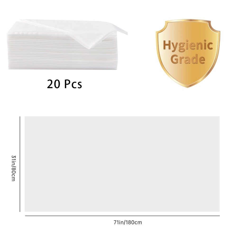 20Pcs Disposable Massage Table Sheets 31.5" x 71",Upgrade Disposable Bed Sheets,