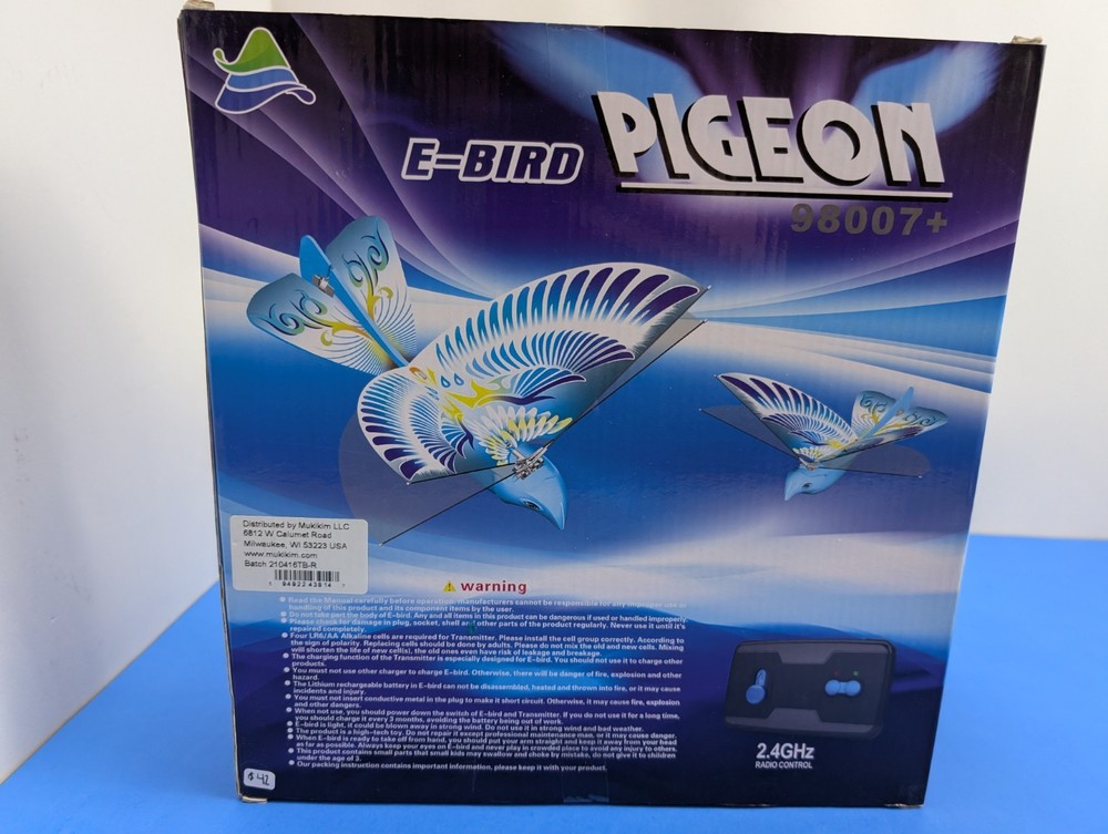 eBird RC Blue Pigeon Remote Control Bird Toy
