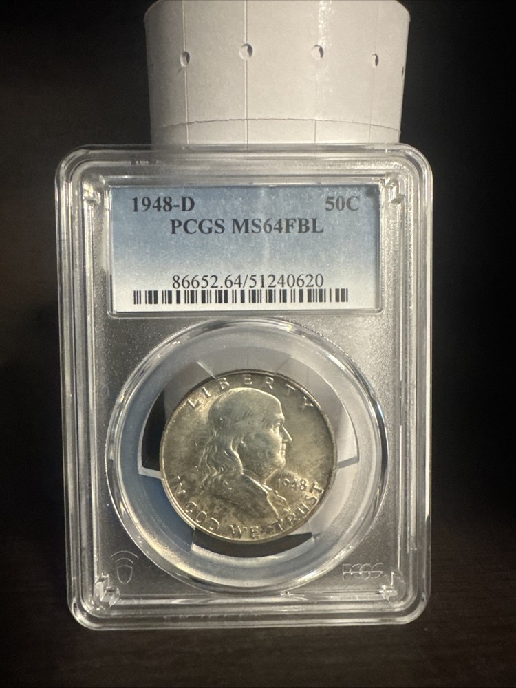 1948-D Franklin Half Dollar PCGS MS64FBL