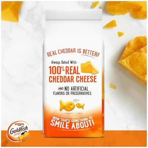 Cheddar Crackers, Snack Crackers, 6.6 oz. bag, 6 CT box