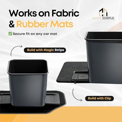 Car Trash Can for Vehicles Leakproof Compact Garbage Bin w/Stability Small Gray