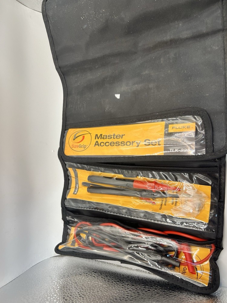 Fluke TLK-225 SureGrip Master Accessory Set Multimeter Test Leads Kit