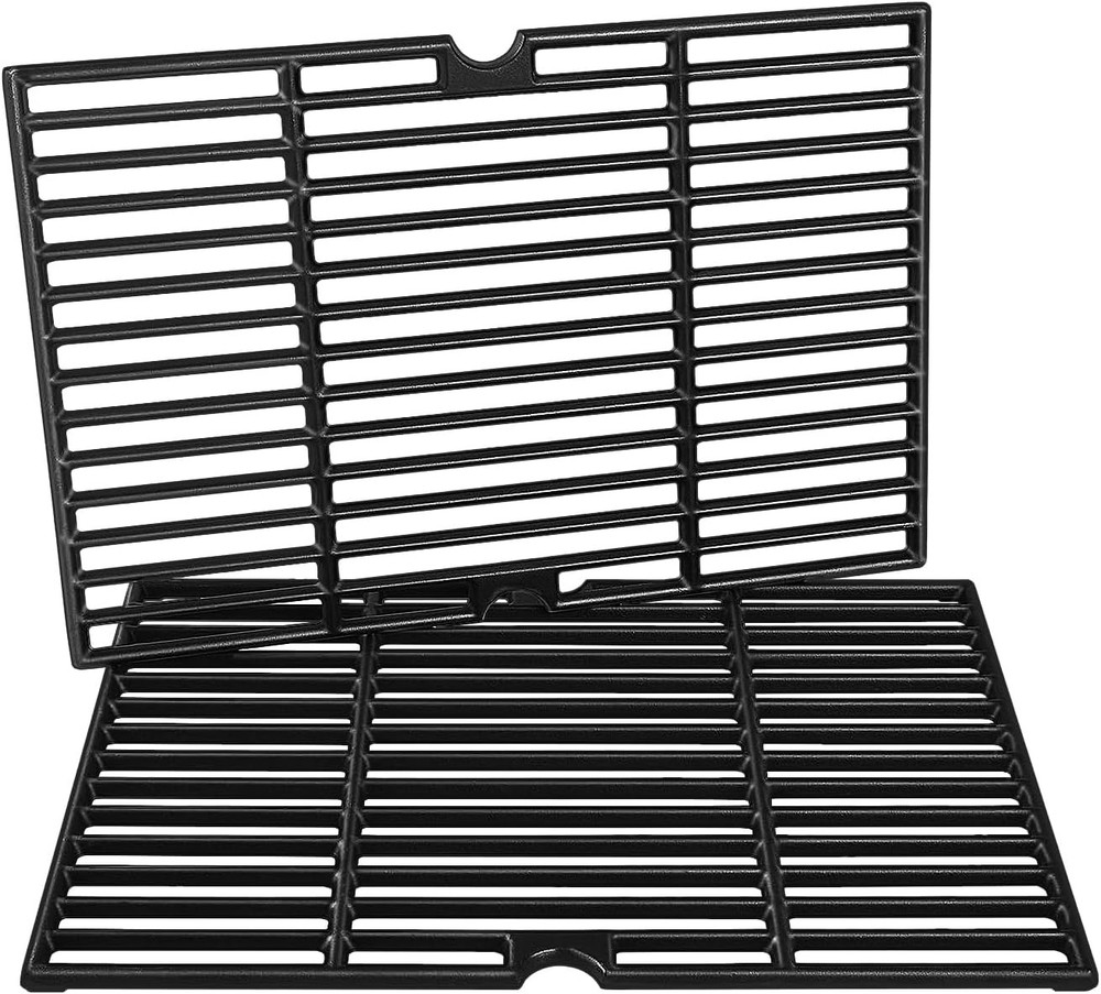 Grill Cooking Grates Grid 2-Pack Cast Iron Replacement 15.5" For Dyna Glo BBQ