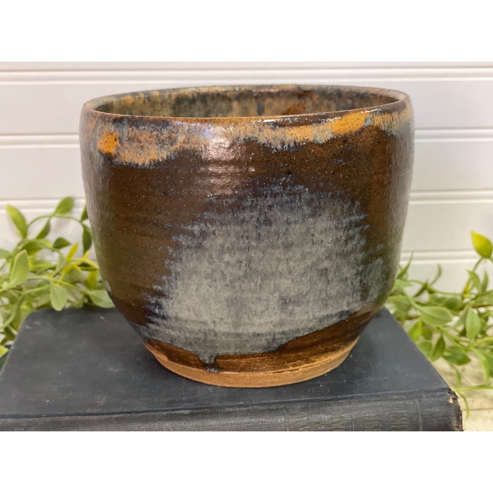 MCM planter studio pottery: Earth colors