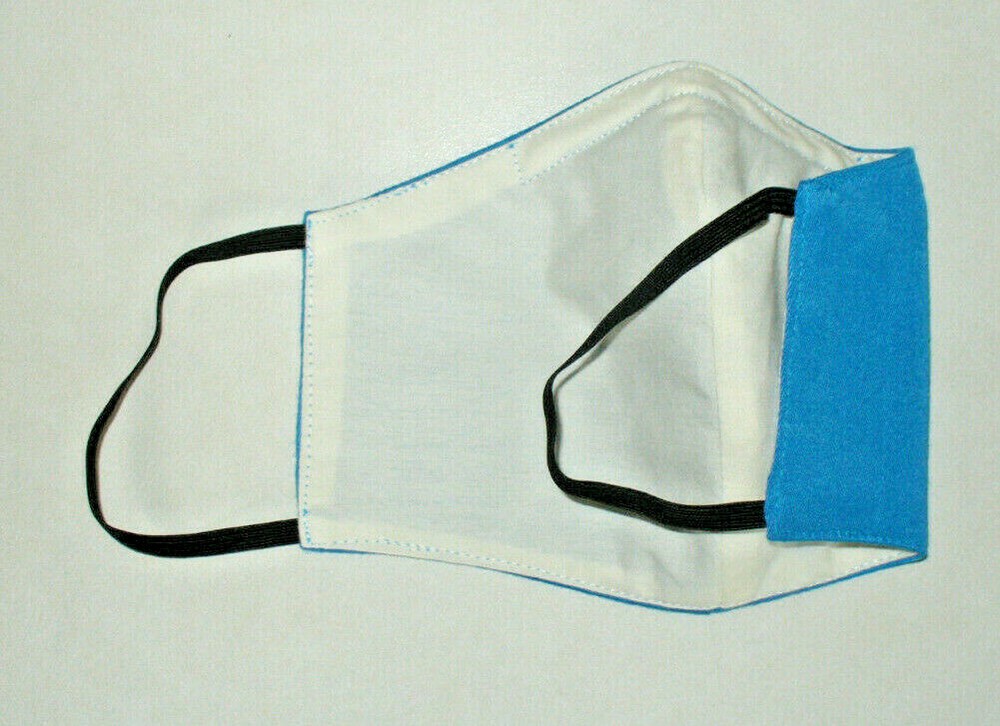 Face Mask Wire Adult Blue Ivory