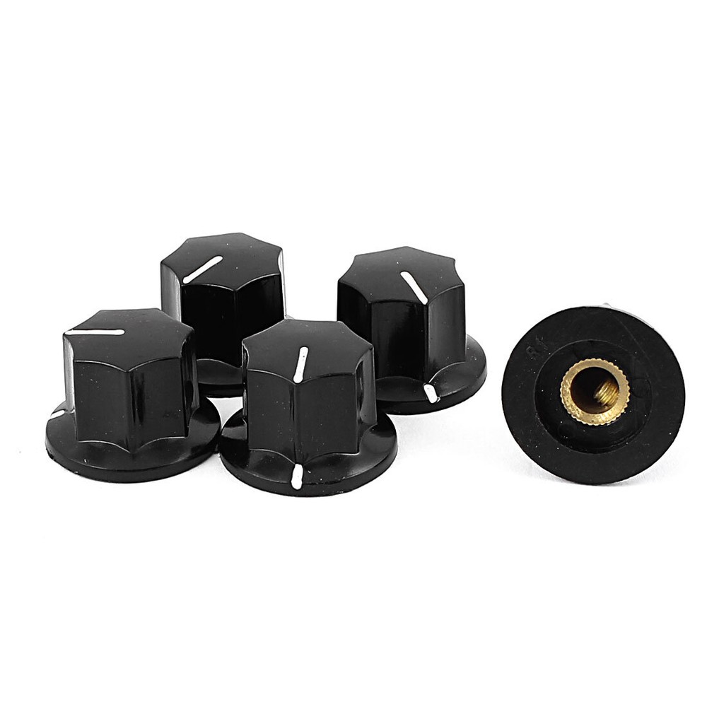 5 Pcs Potentiometer Control Switch Volume Caps Knurled Button Cap 6mm Diameter