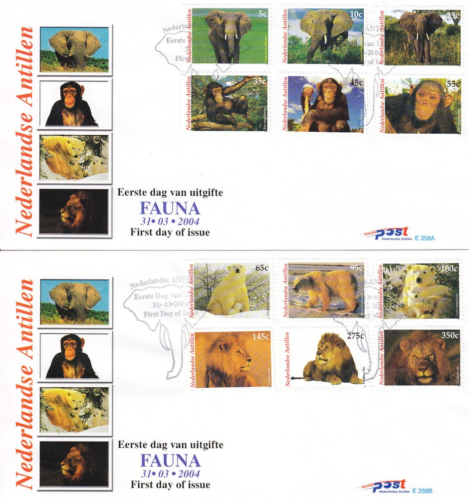 Netherlands - Dutch Antilles FDC Issue 2004 (358) Animals