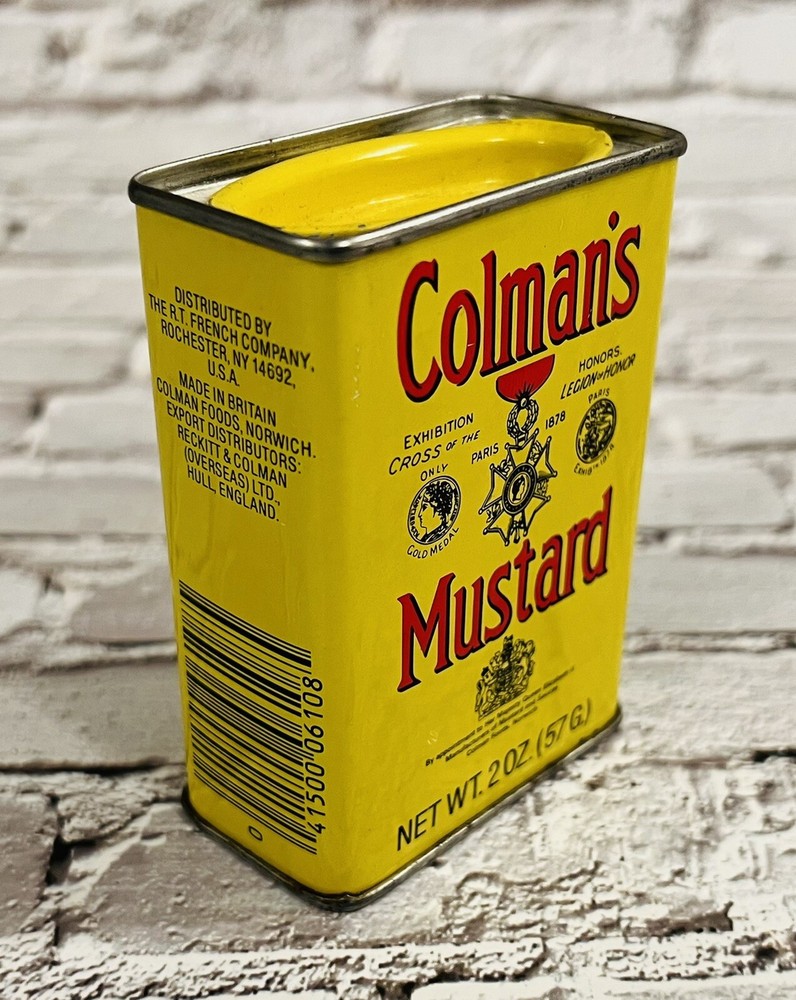 Colman's Mustard 2 oz Spice Tin (Empty)