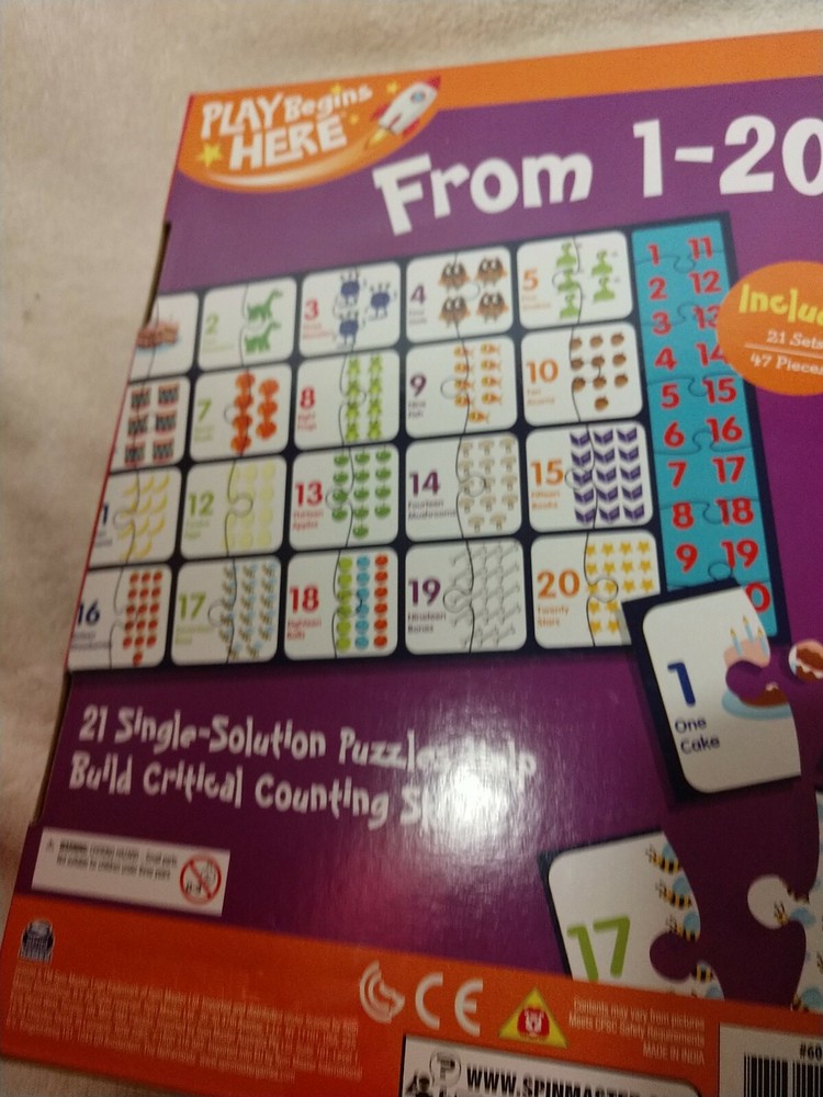 From 1-20 Learning Numbers Puzzle Game (New)