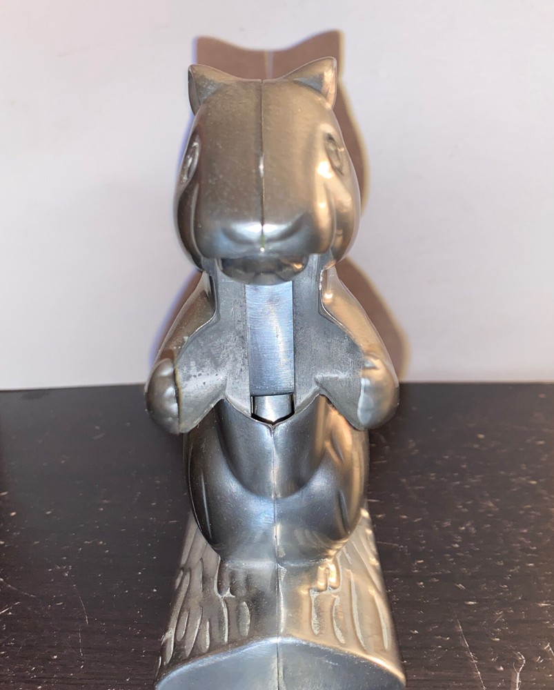 Vintage Cast Aluminium Davey Crackit Squirrel Nutcracker