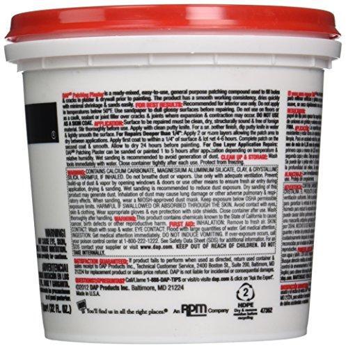 Dap DAP-52084-1 Quart 52084 Patching Plaster, White