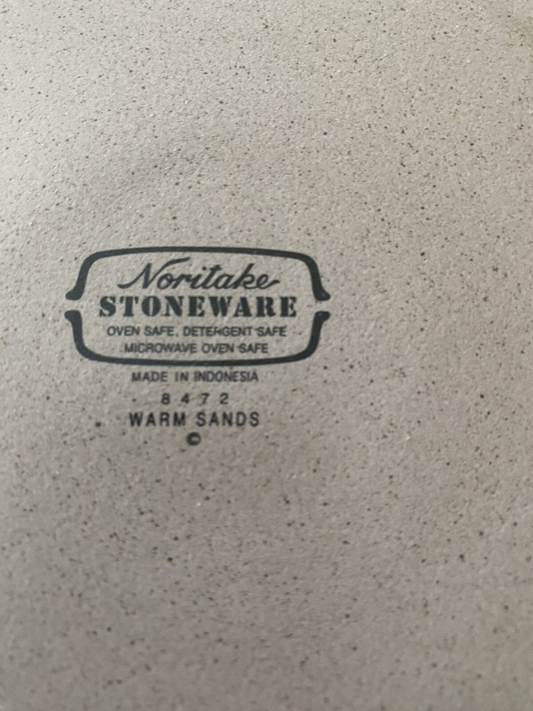 Noritake Stoneware WARM SANDS PATTERN 12" Round Chop Plate or Serving Platter