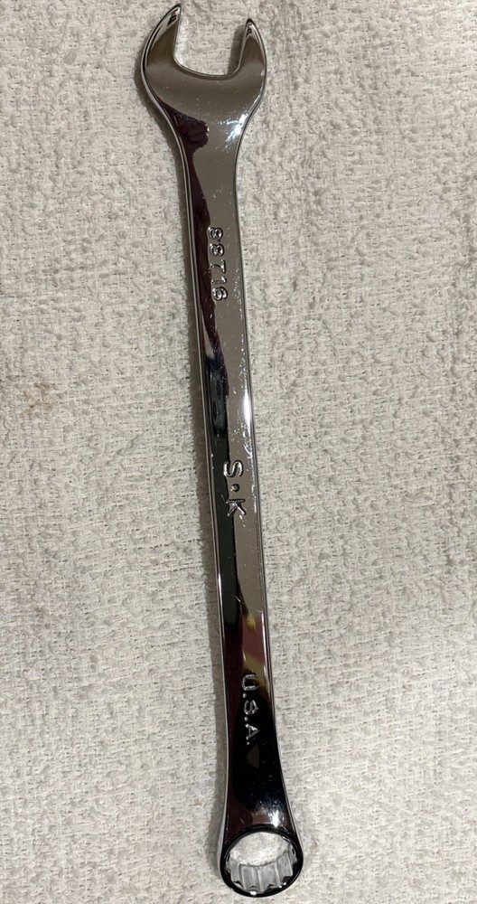 SK Tools 16mm Chrome Long Pattern Combination Wrench 12pt 88716 NOS