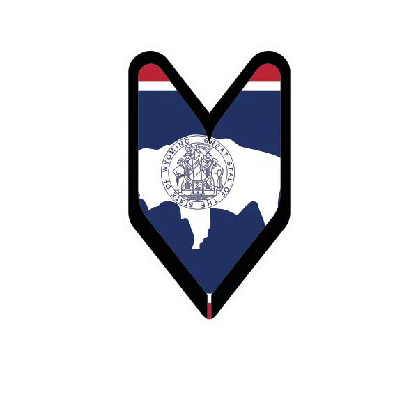 Wyoming Driver Badge Sticker Decal
