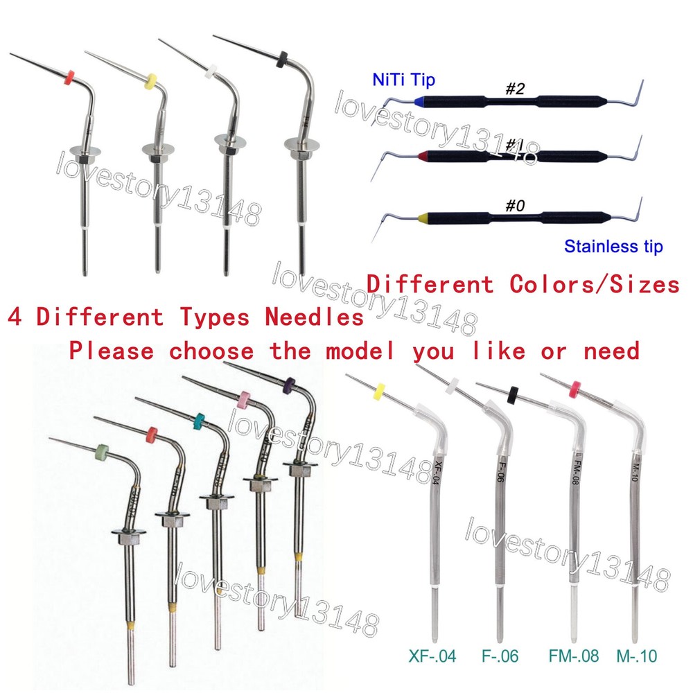 4Types Dental Endo System Obturation Percha Gutta Pen Tip Heated Plugger Needles