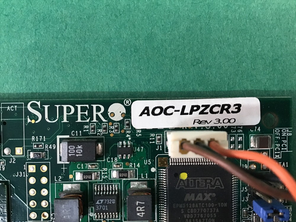 Supermicro AOC-LPZCR3 Zero Channel SAS/Serial ATA RAID Controller