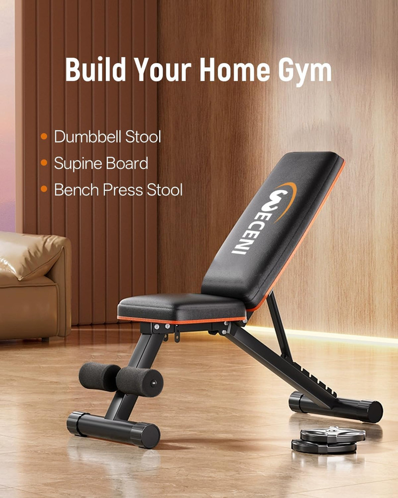 Adjustable Weight Bench,Adjustable Weight Bench, Multi-Functional Foldable Worko