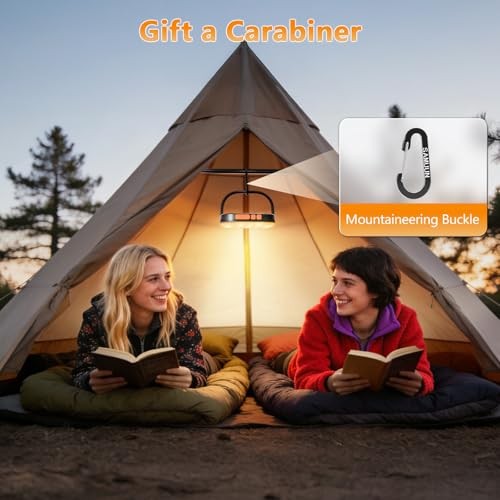 Solar Camping Lights, Solar Camping Lantern Rechargeable 5000mAh LED 5 Light