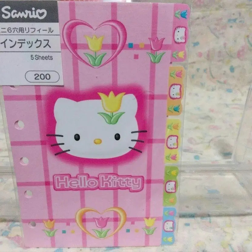 Sanrio Retro Classic Hello Kitty Tulip Kitty 6-hole Index Diary Refill