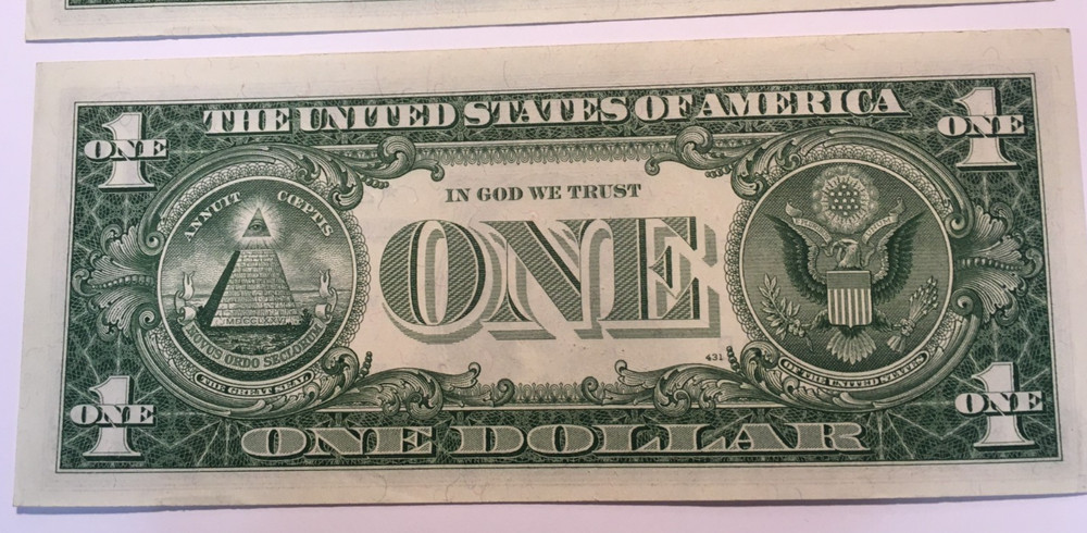2 SEQUENTIAL 1957 B STAR Silver Certificates UNC