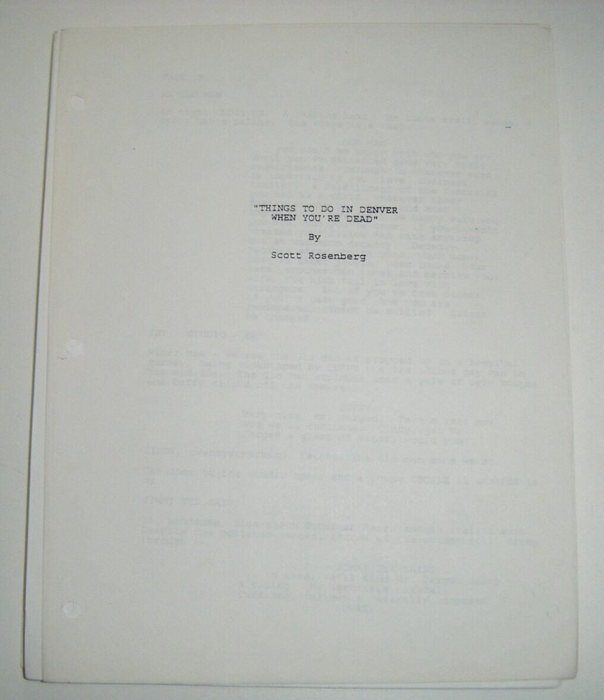 Things to Do in Denver When You're Dead Script Screenplay By Scott Rosenberg