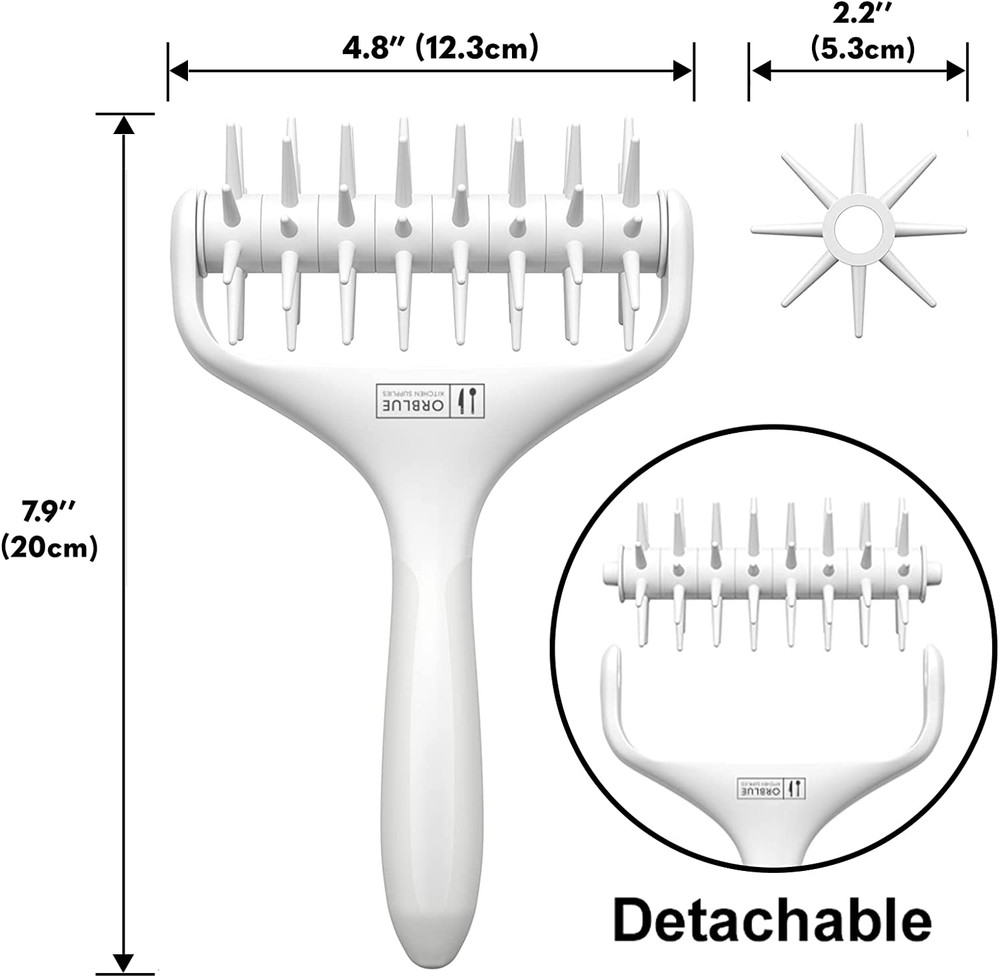 Pizza Dough Docker, Pastry Roller with Spikes Pizza Docking Tool for Home & Comm