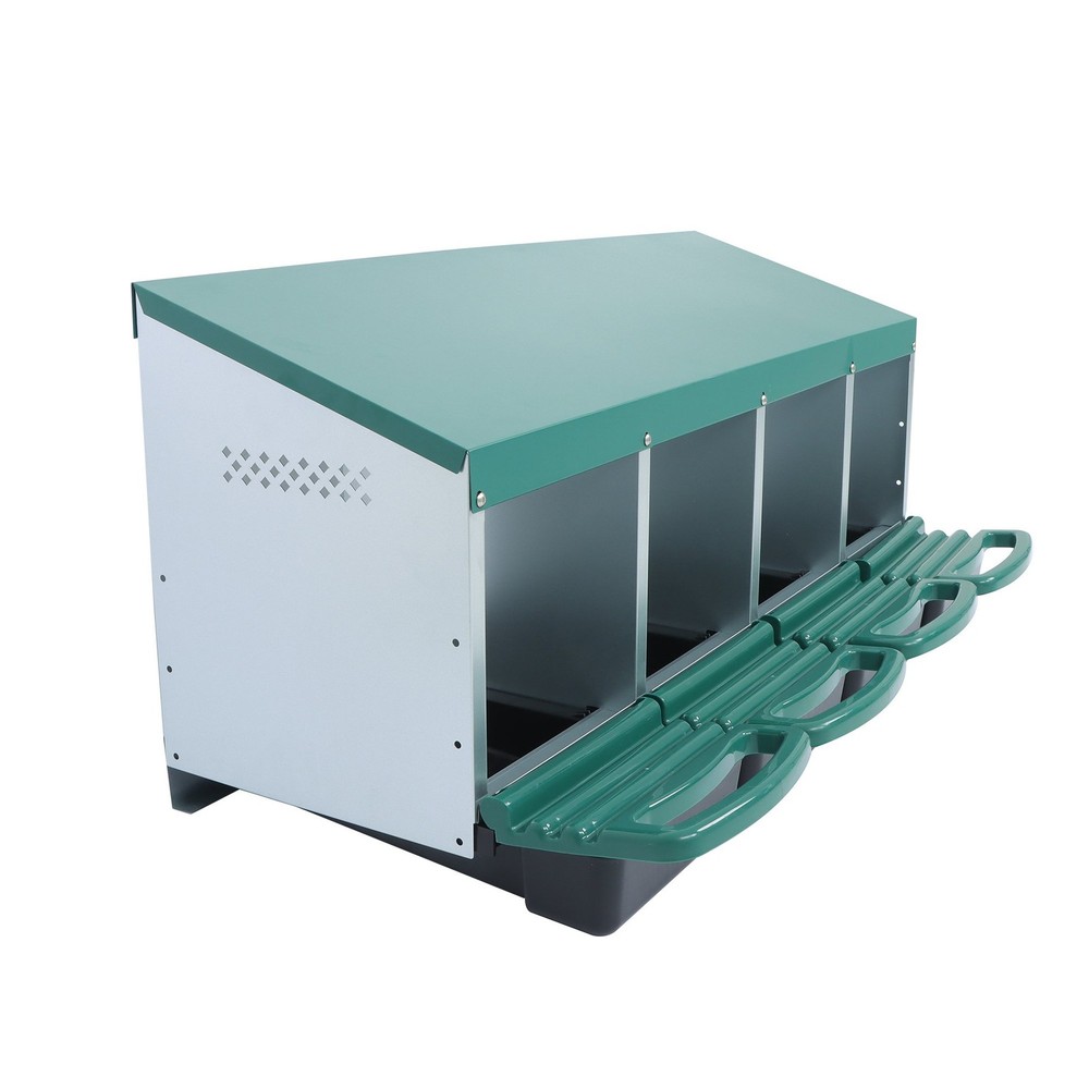Chicken Nesting Boxes 4 Hole Metal Chicken Egg Laying Nesting Box With Perch
