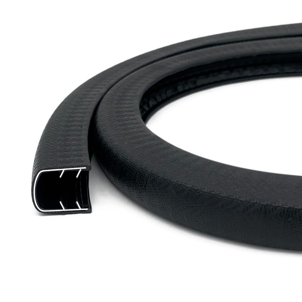 U-Shape Edge Banding-Fits 1/2" Edge,Rubber Trim for Sharp/Rough Surfaces, (20FT)