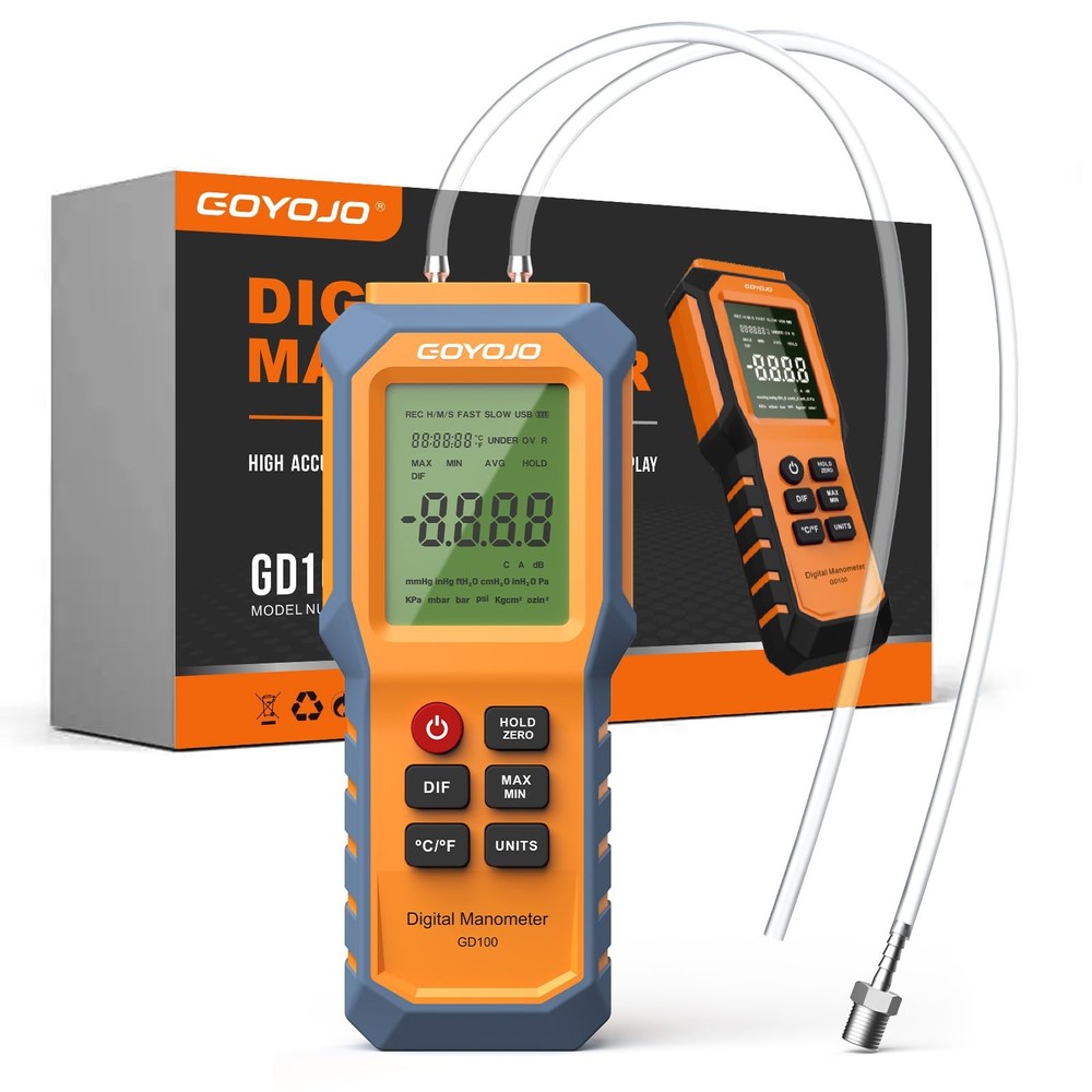 Digital Manometer HVAC Pressure Meter