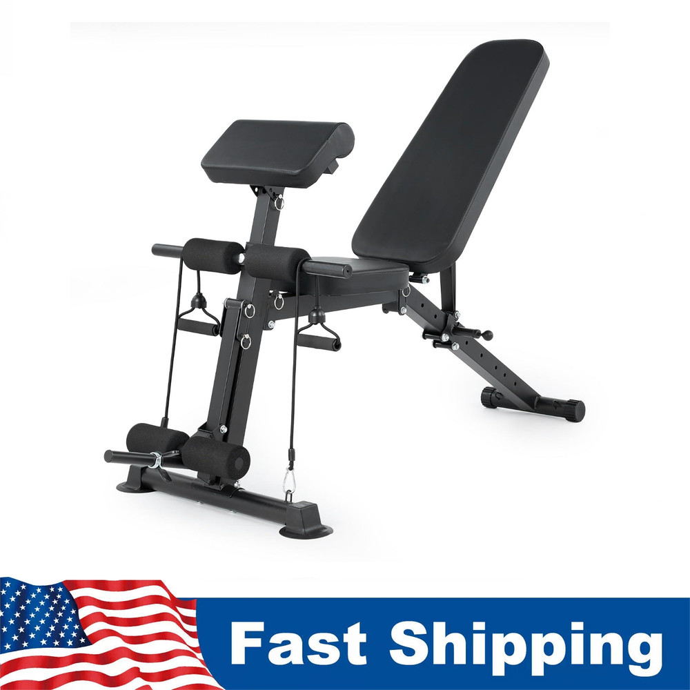 Adjustable Weight Bench Incline Decline Full Body Strength Training Workout Benc