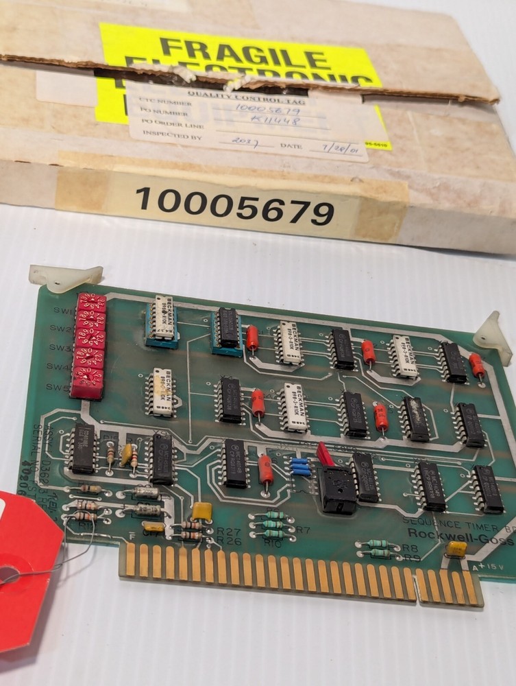 Rockwell-Goss I-D36213 sequence timer board, not fully functional
