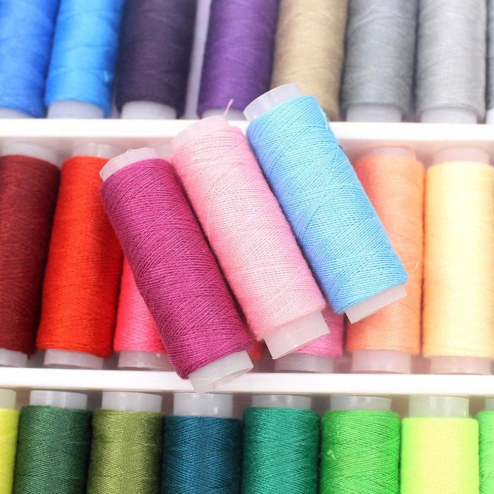 39Pcs Colored Sewing Thread Set Mixed Colors Polyester Spool Brand New