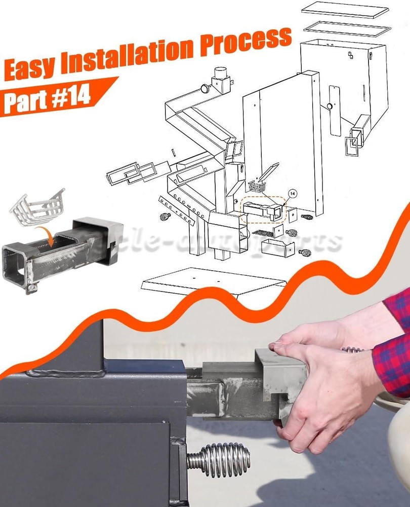 For Wiseway Pellet Stove Gravity Fed Replacement Burn Chamber Fire Box