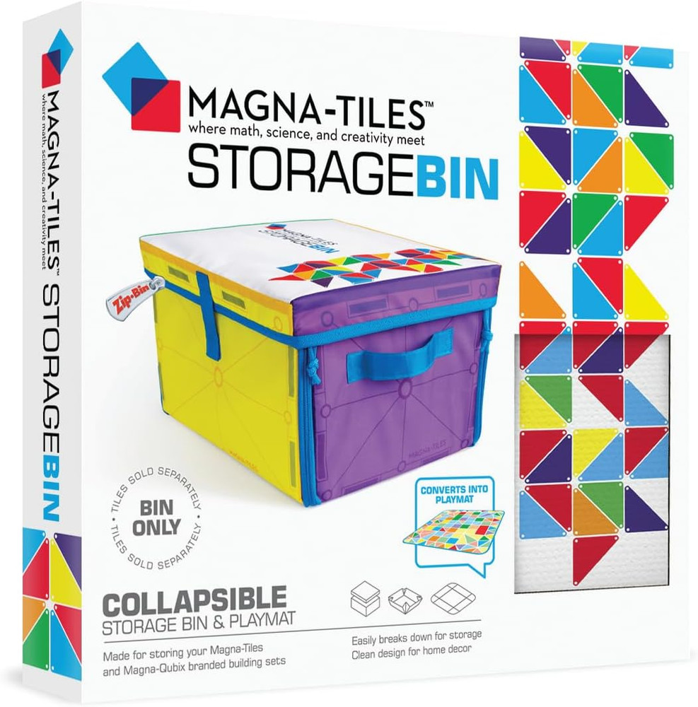 Storage Bin & Interactive Play-Mat, The ORIGINAL Magnetic Building Brand