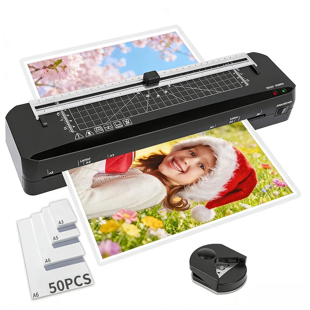 Laminator, A3 Laminator Machine with Built-in Trimmer, 70 Seconds Quick Warm-Up,