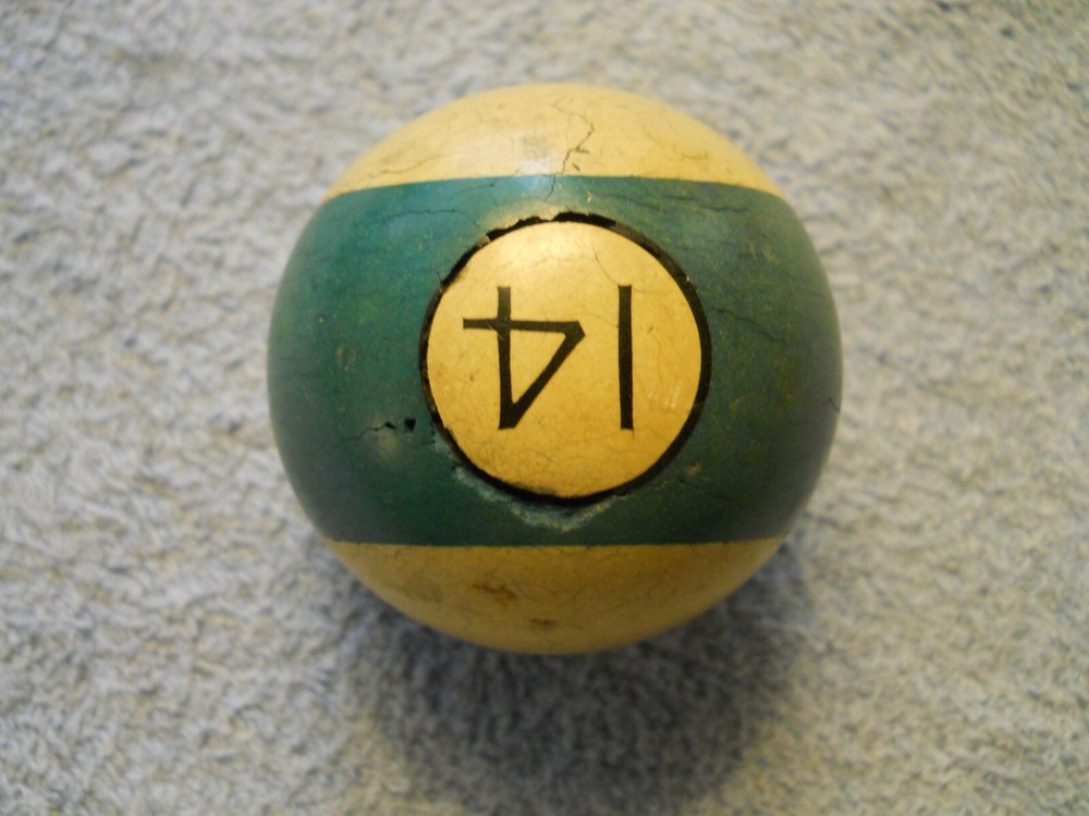Vintage Clay Billiard Ball- #14