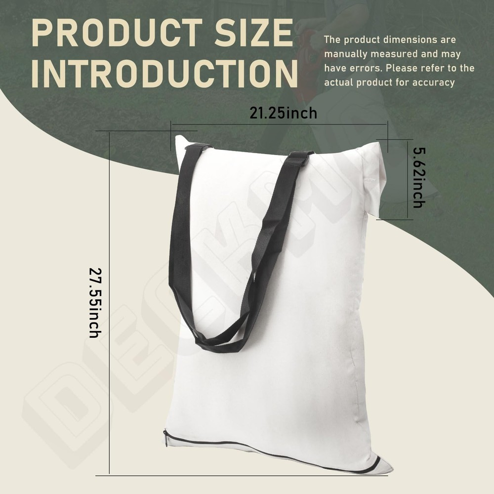 DECKMAN Blower Debris Vacuum Bag/Leaf Vac Bag Compatible with WHITE