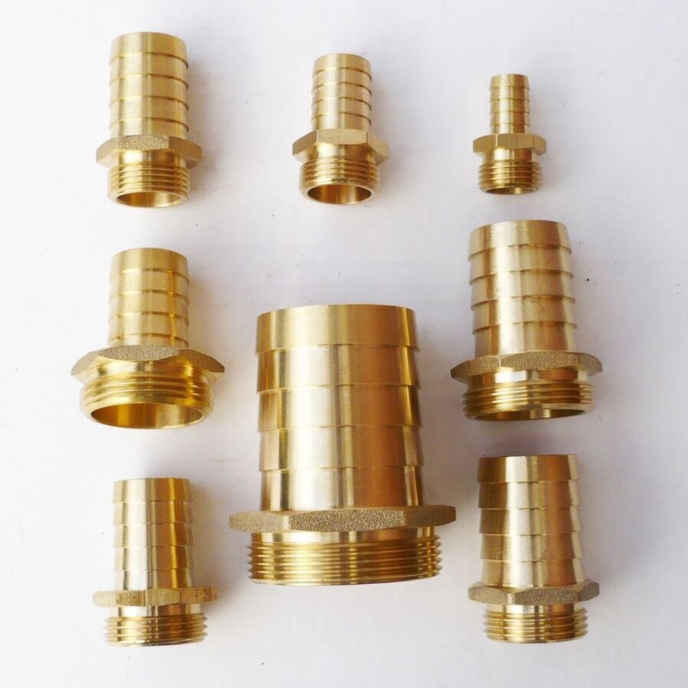 Solid BRASS Hose Tail Connection To Male Thread Pond Pool Hose Pipe Adapter