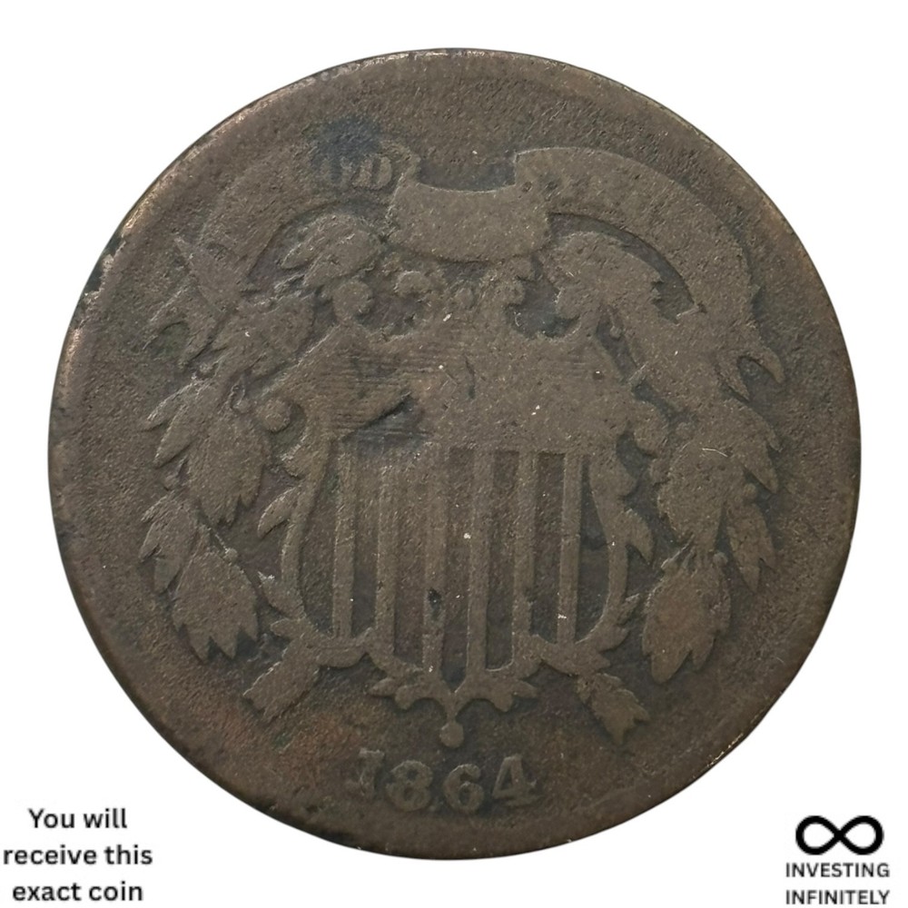 1864 2 Cent Piece X-1365