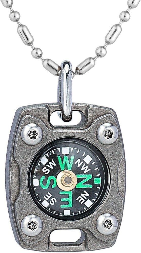 Waterproof Mini Titanium/Brass Compass - Ideal for Hiking & Survival