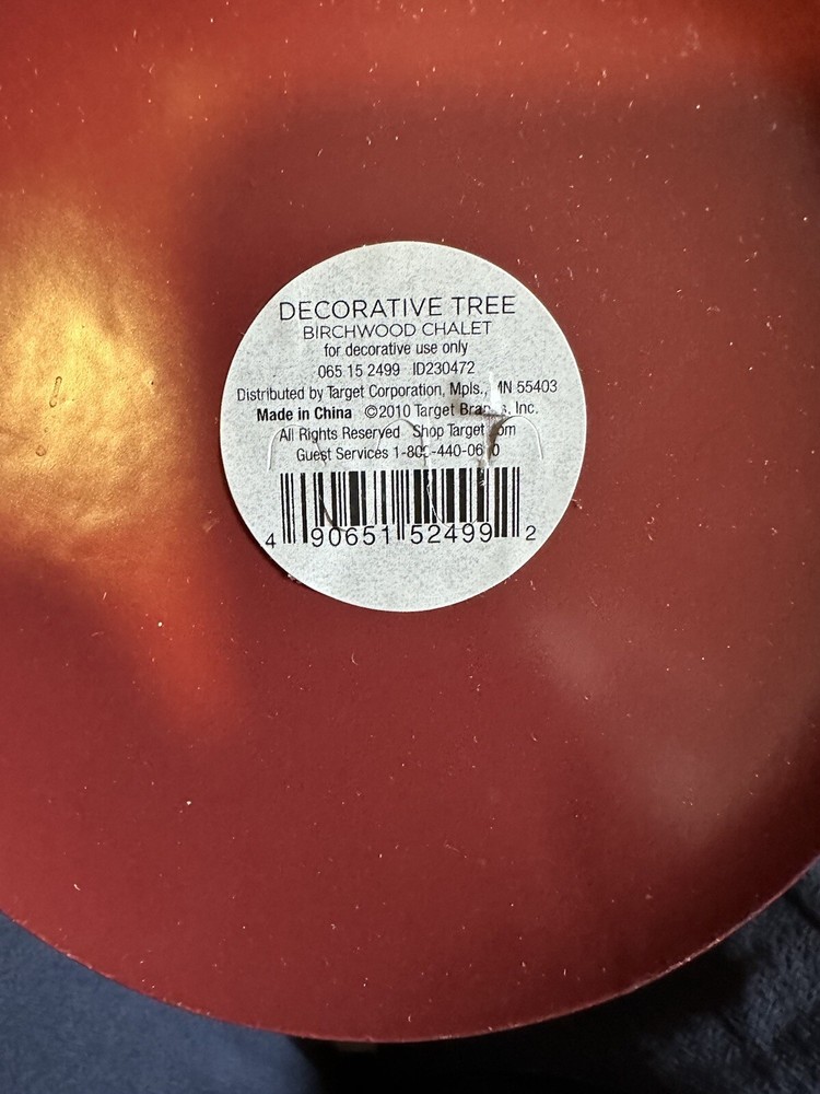 Decorative Tin Christmas Tree; Red