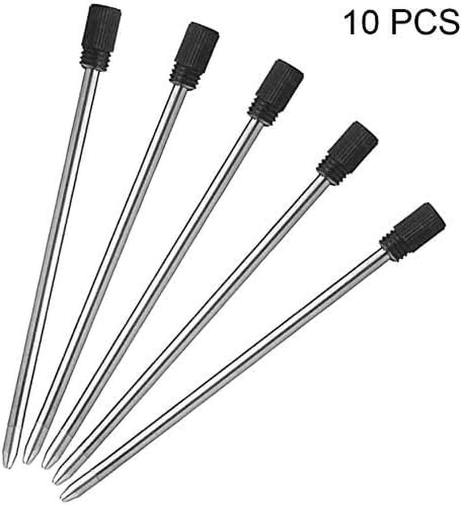 2.75'' Ballpoint Pen Refills, Black, Medium Point, 10 Pack