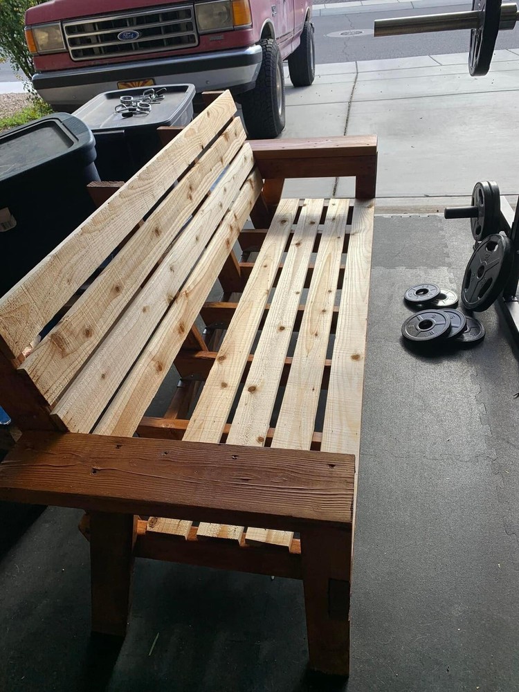 wooden bench