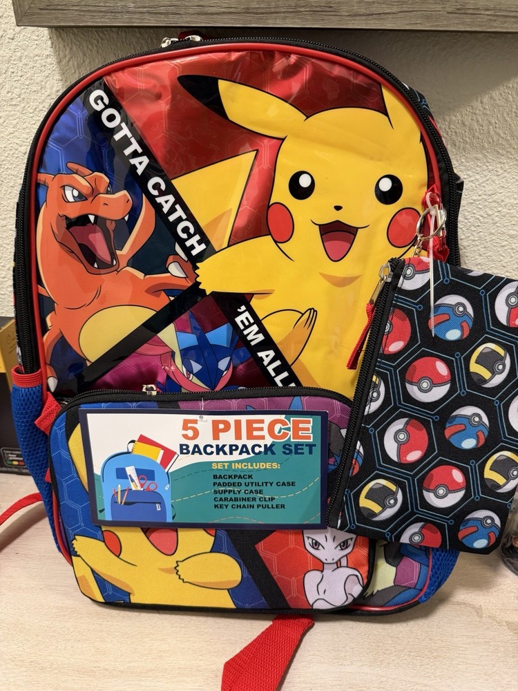 Pokémon Kids 5pcs School Backpack Set
