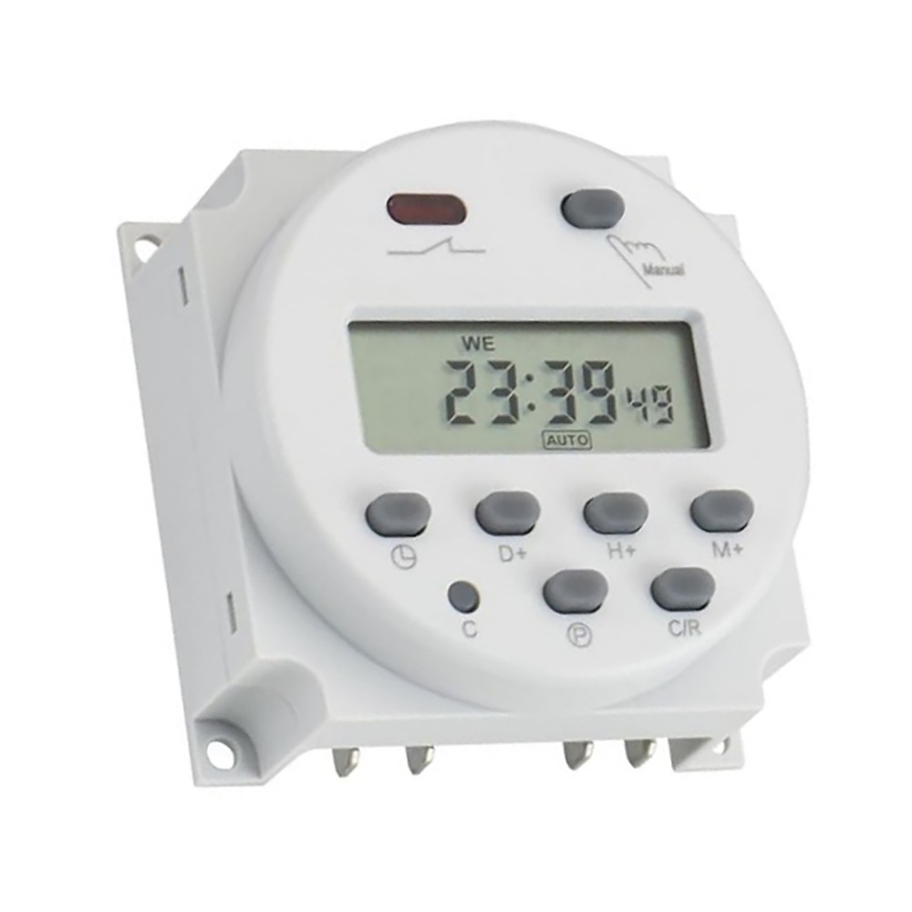 DC 12V Digital LCD Weekly Programmable Timer For Relay Switch 16A 17 Programs