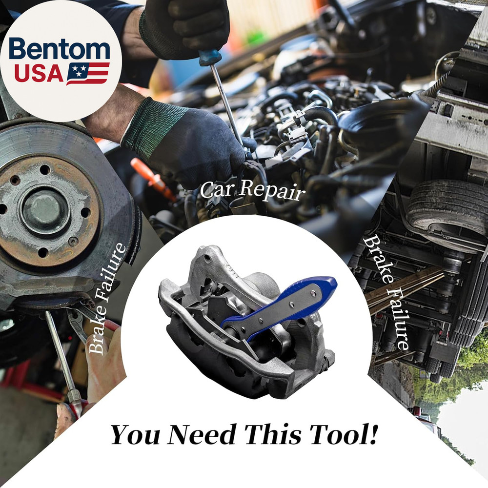 Brake Caliper Compression Tool, Caliper Piston Compressor Tool with Additional 2